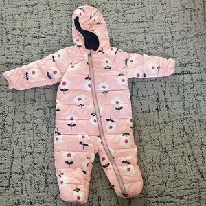 Hannah Anderson snowsuit 18-24 months pink flowers